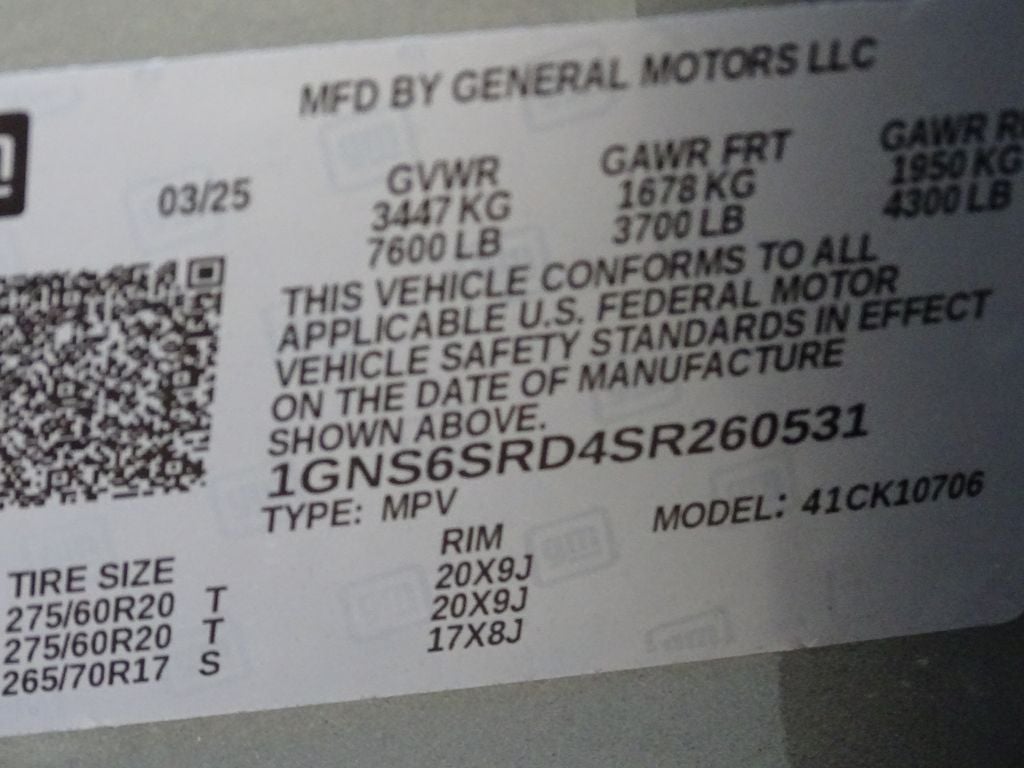 2025 Chevrolet Tahoe Premier