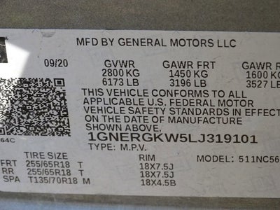 2020 Chevrolet Traverse LT Cloth