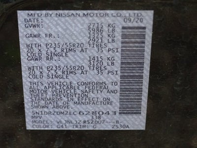 2020 Nissan Pathfinder Platinum