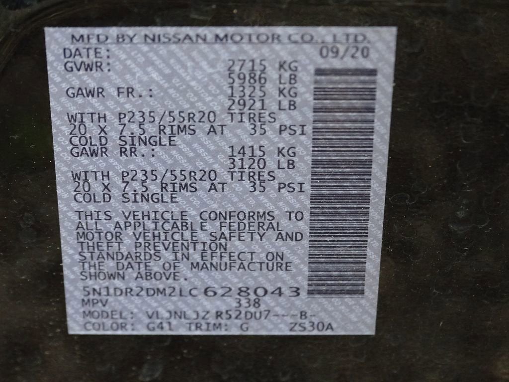 2020 Nissan Pathfinder Platinum